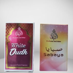 Pack of 2 Al Kaif White Oud & Sabaya 3ml Roll-on with Tasbeeh